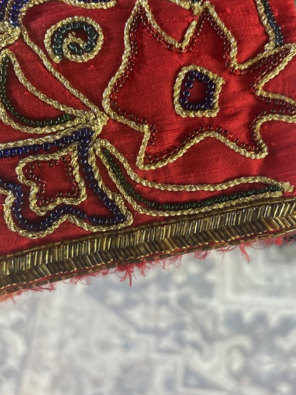 Talitha Red Embroidered Open-Front Jacket - Picture 8 of 16